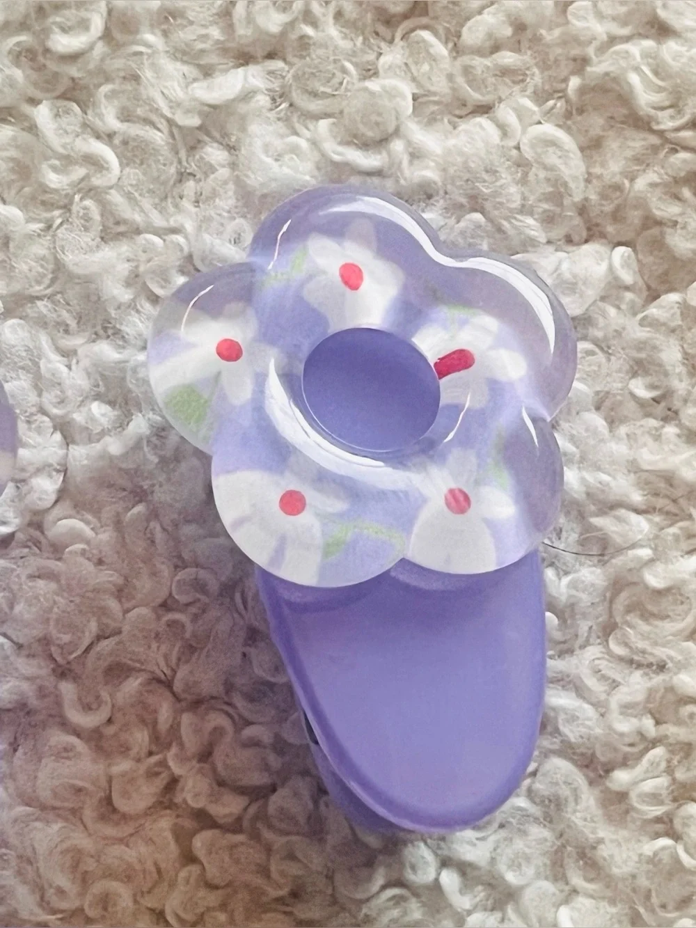 (women’s) 🍭3/$15 Kawaii Lavender Floral Hair Clips